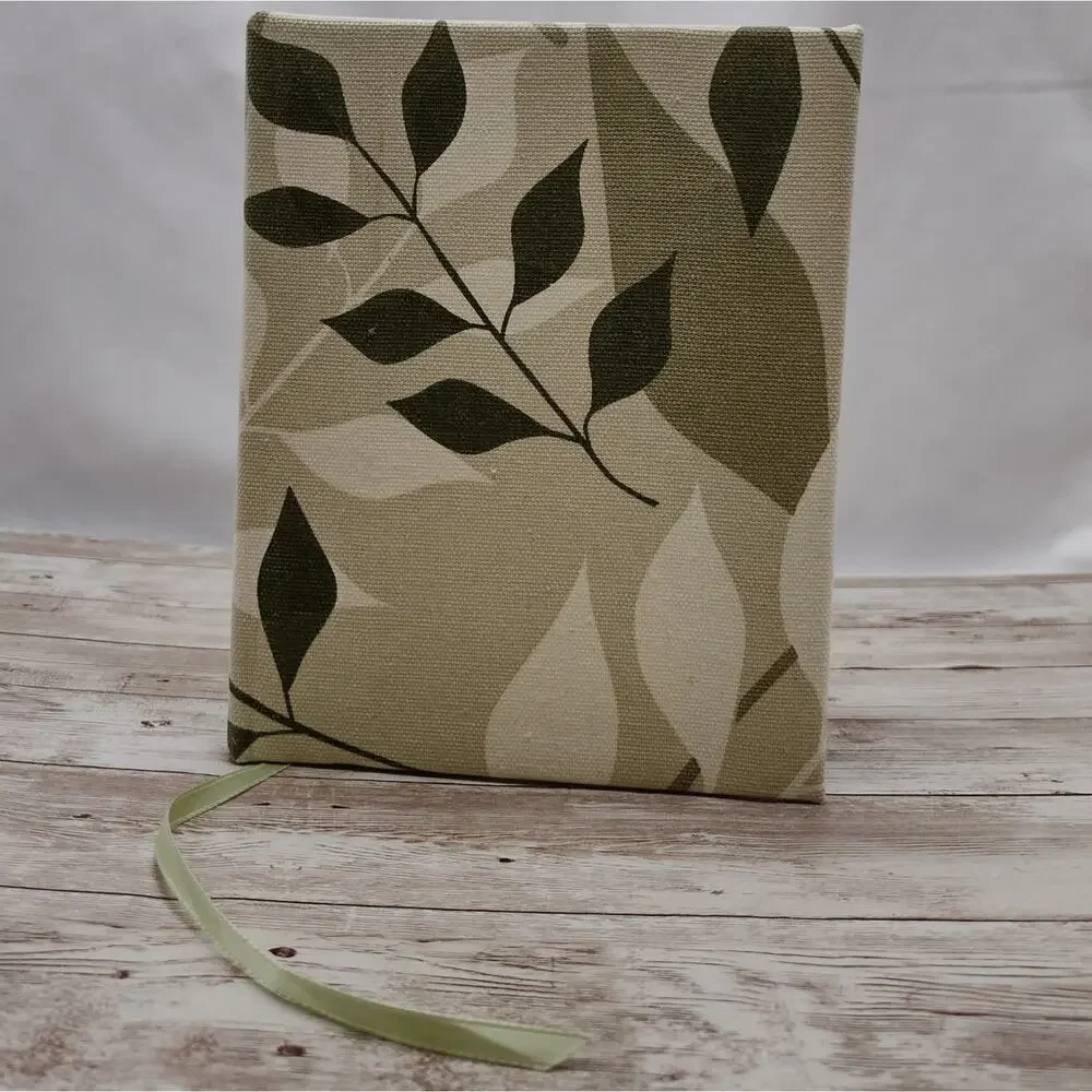 Grey Fabric Cover Journal, Repurposed Book Journal, Rebound Book Notebook